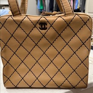 Chanel Tan Whip Stitch Quilted Women's Bag